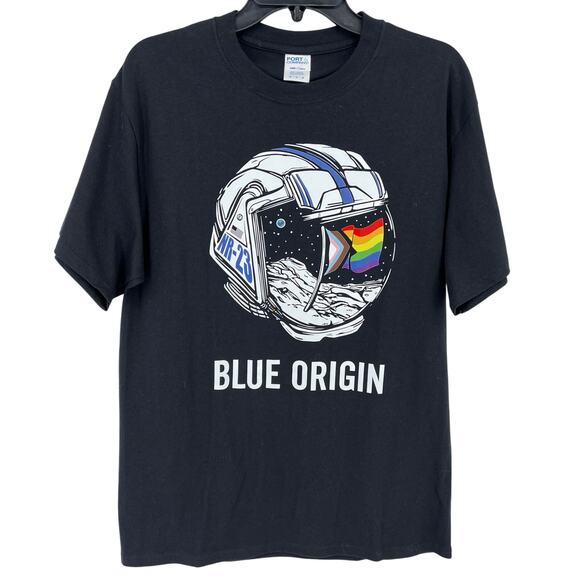 Blue Origin NR 23 Space Flight Tech Jeff Bezos 2023 Pride T Shirt Mes Sz Medium - Picture 1 of 6